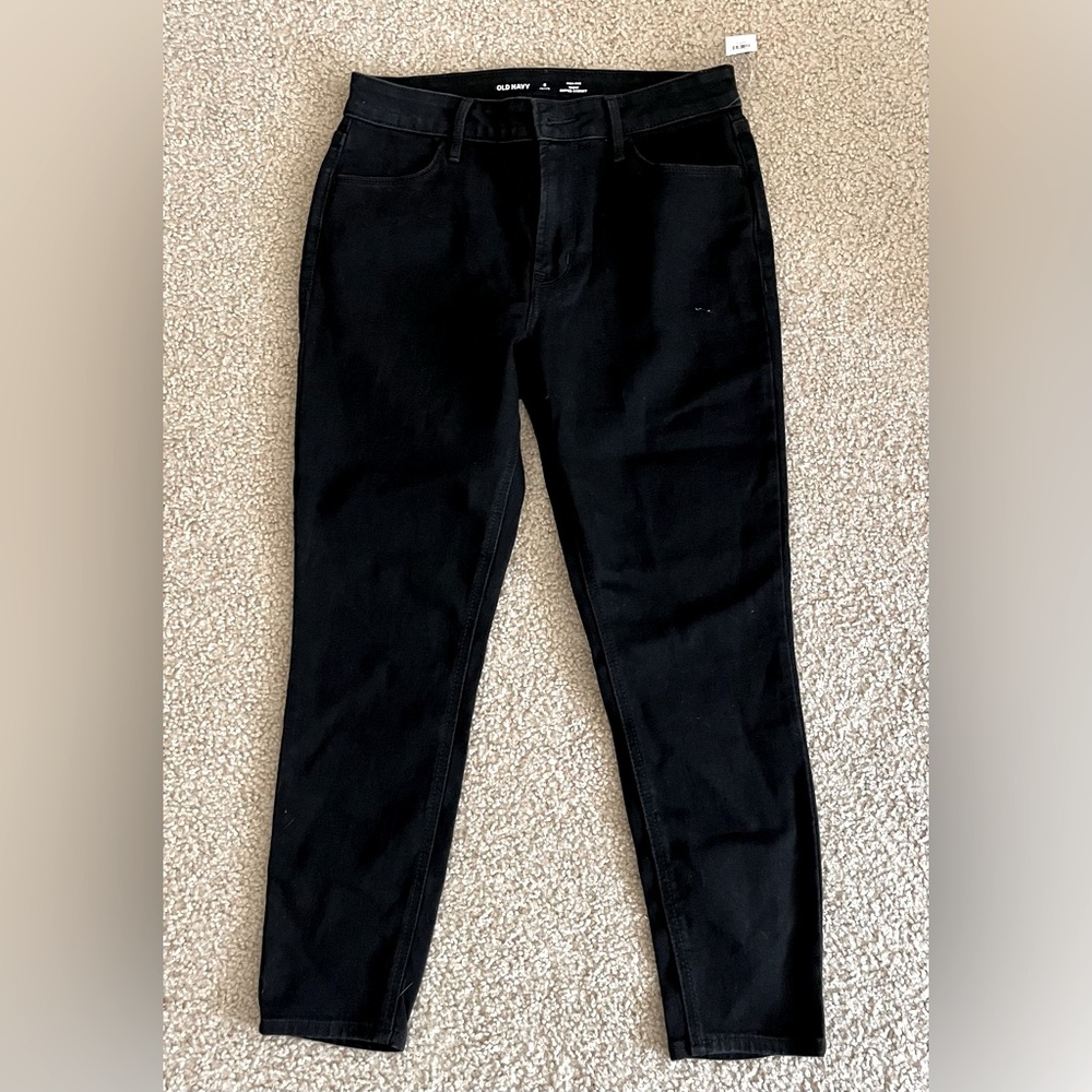 NWT High-Waisted Wow Super-Skinny Black-Wash Ankle Jeans for Women Petite 6